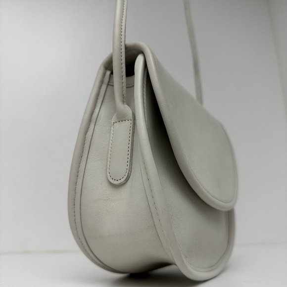 COACH VINTAGE Casey Bag in Bone White with Green Scarf - Picture 3 of 15